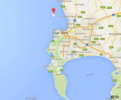 Map of Cape Town with Robben Island