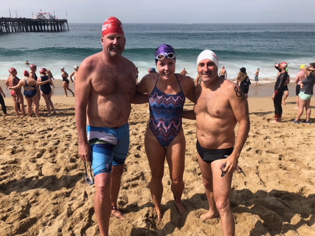 Steve, Sunny and Hilly at Newport Beach Pier to Pier Swim