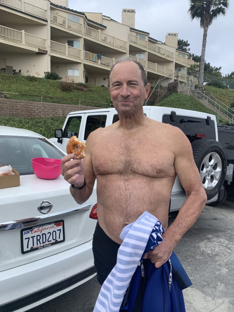 Kevin Paine (Don't let the donut fool you - this guy is a great swimmer)